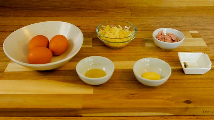 ingredientes para omelette