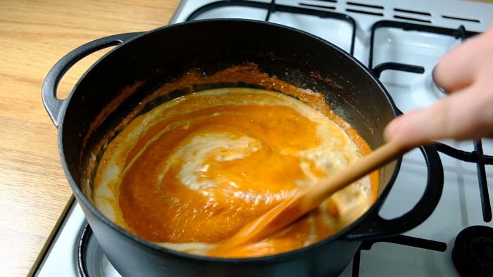 salsa de curry y coco